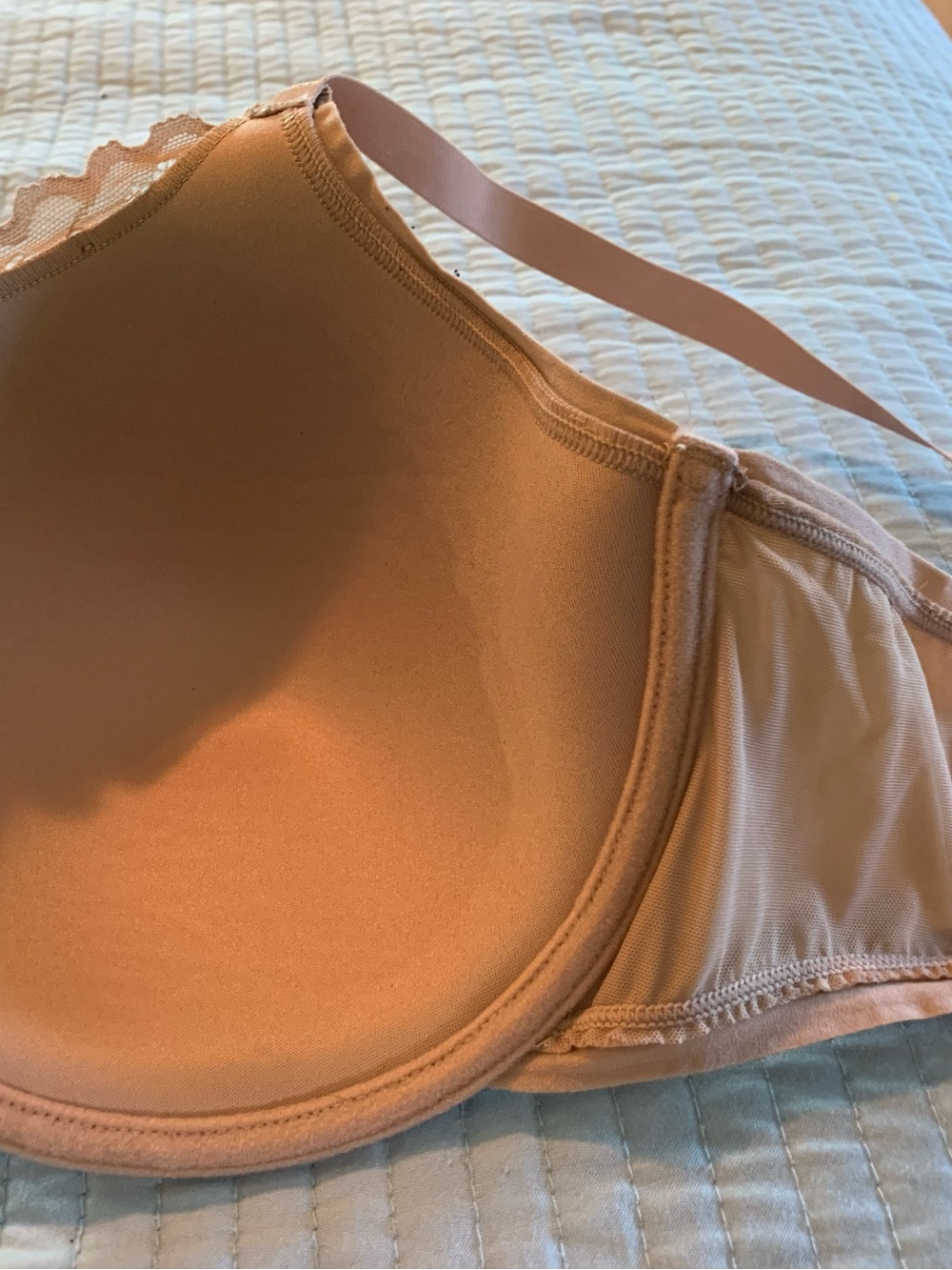 Natori Refined Contour Underwire Bra Nude 34DD Full Coverage Lace Trim EUC - Picture 5 of 10